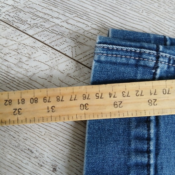 Rock & Roll Denim High Rise Trouser Flare Leg Jeans Womens Size 28/32 Button Fly - Picture 11 of 13